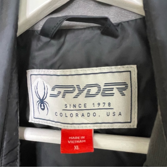 Mens | Spyder Peak Zip Insulated Mid Layer Puff Ski Jacket | Midnight Blue Grey - Picture 13 of 16